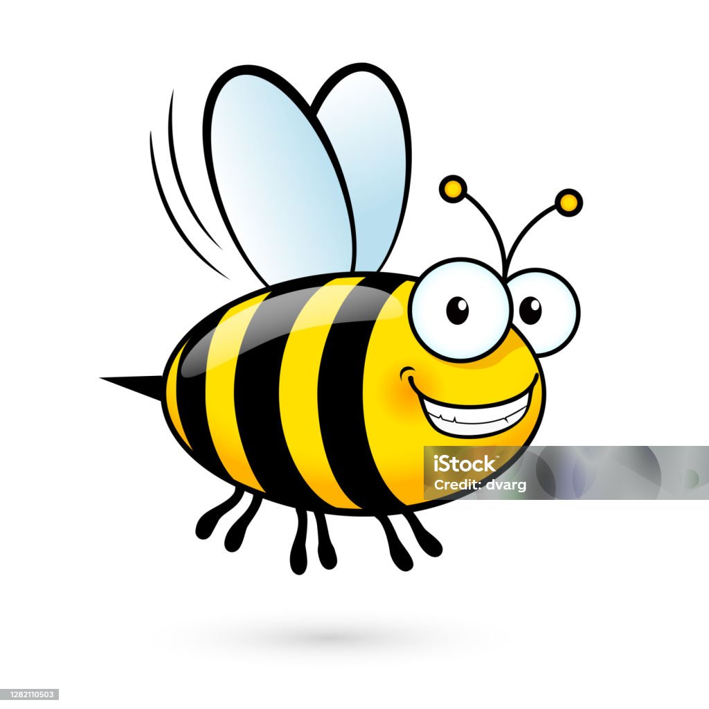 Bee Smiling Vector Smiling Bee Stock Illustration - Download Image Now - Bee, Joy ...