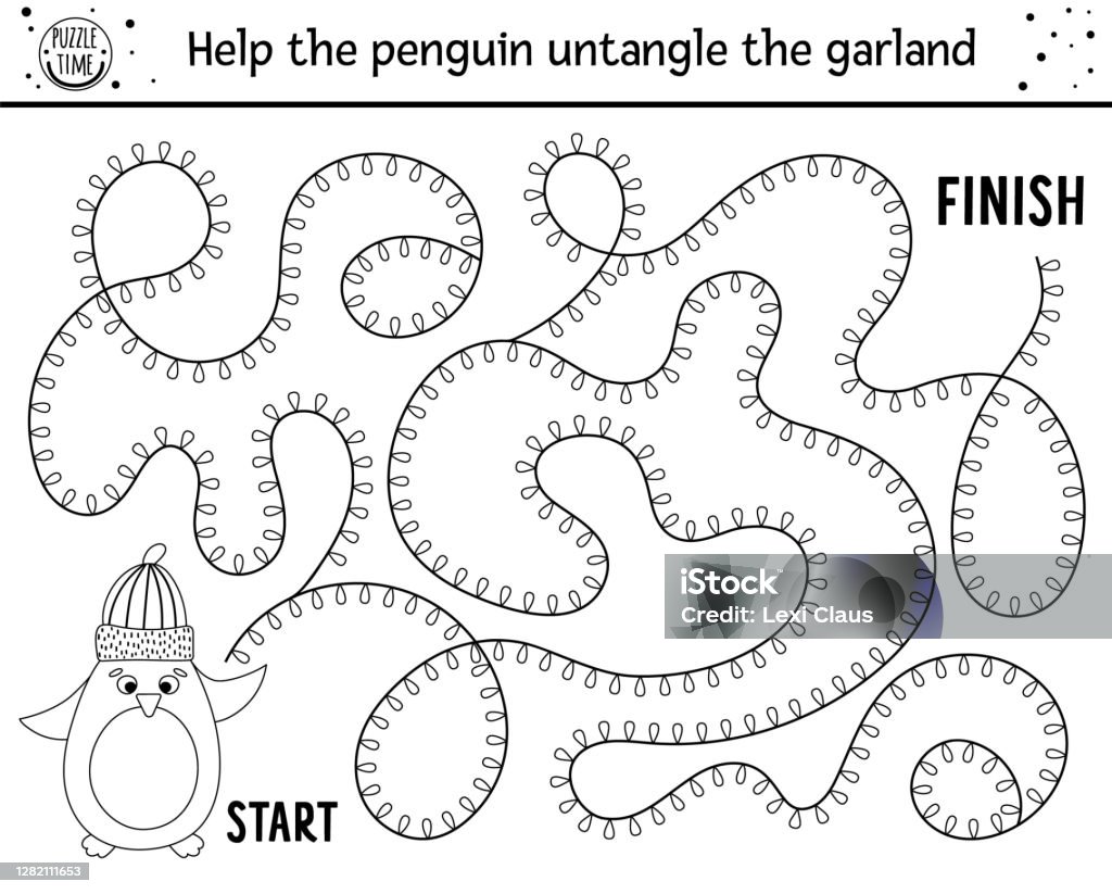 jogo de educação para crianças colorir página de pinguim bonito