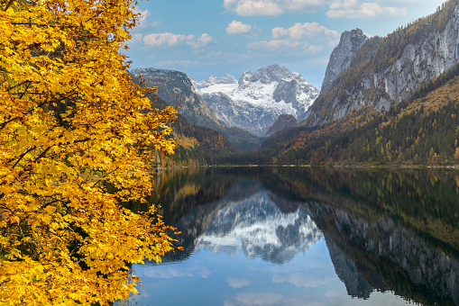 Shoreline of a glacial lake in the Salzkammergut