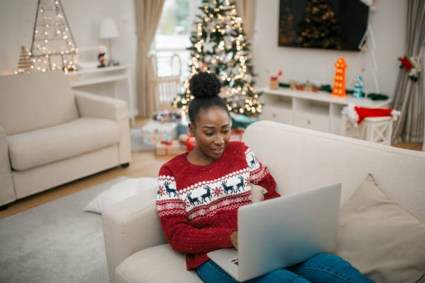 istock Young African American female student working from home 1282117216