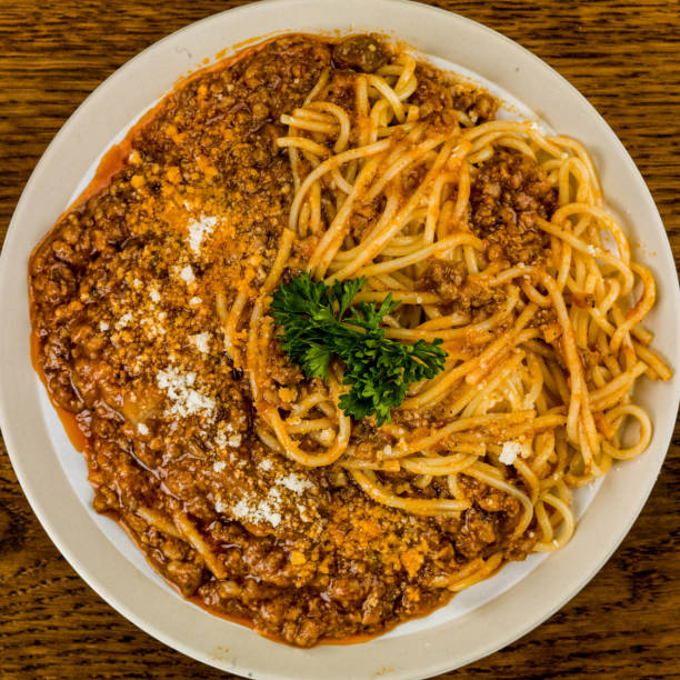 istock Traditional Italian Style Spaghetti Bolognese Meal 1282119954