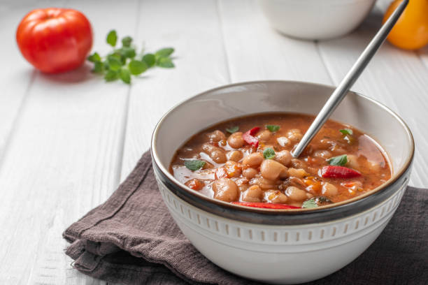istock Bulgarian Soup Bob Chorba whith been. Horizontal orientation. Close up. 1282121925