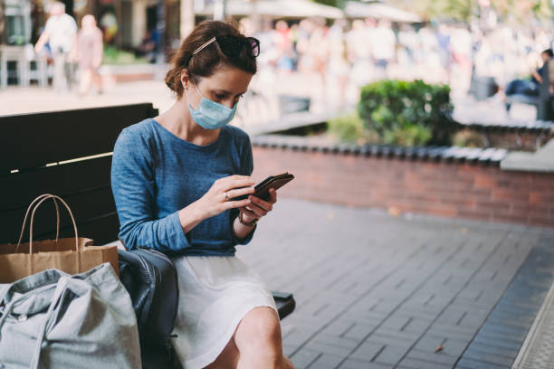 istock New Normal life with protective face masks, COVID-19 1282126989