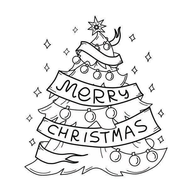 Merry Christmas Logo Coloring Pages