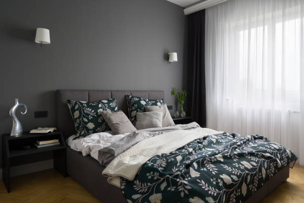 istock Elegant and stylish bedroom 1282131436