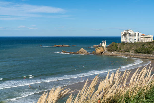 istock many surfers on the Plage de la Cote Basque Beach in Biarritz 1282133599