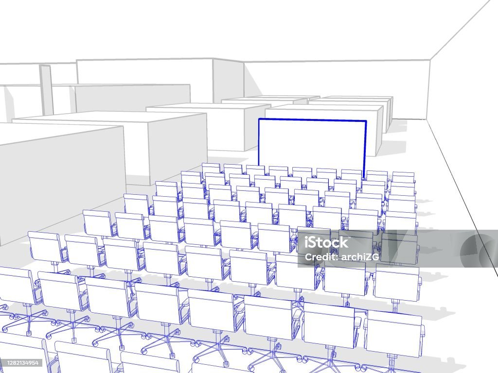 Hình Minh Họa 3d Trừu Tượng Của Một Khu Vực Hội Nghị Thuyết Trình ...