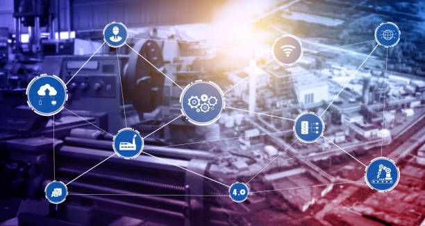 istock Industry 4.0 technology concept - Smart factory for fourth industrial revolution 1282138155