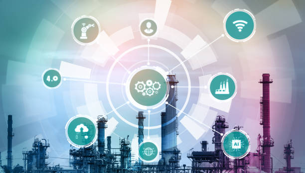 istock Industry 4.0 technology concept - Smart factory for fourth industrial revolution 1282139231