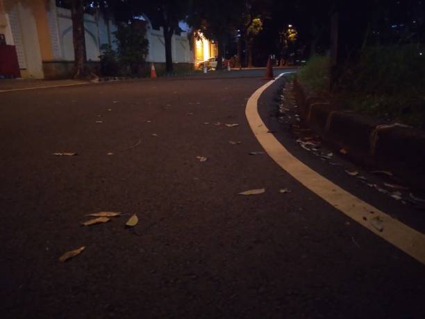 istock a downtown residential road in the night 10 1282143951