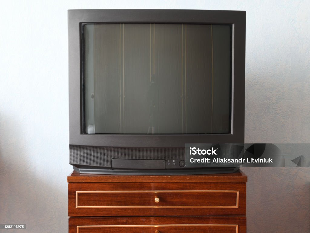 Vintage Television On Wooden Antique Closet Old Design In A Homethe Interior In The Style Of The 90s Stock Photo - Download Image Now - iStock Vintage Television On Wooden Antique Closet Old Design In A Homethe Interior In The Style Of The 90S Stock Photo - Download Image Now - Istock