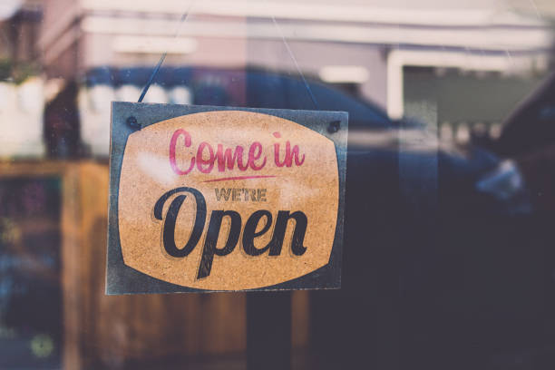 istock Text on vintage black sign 