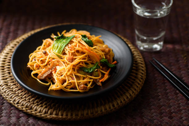 istock stir fried spicy noodle vegetarian food concept 1282148631
