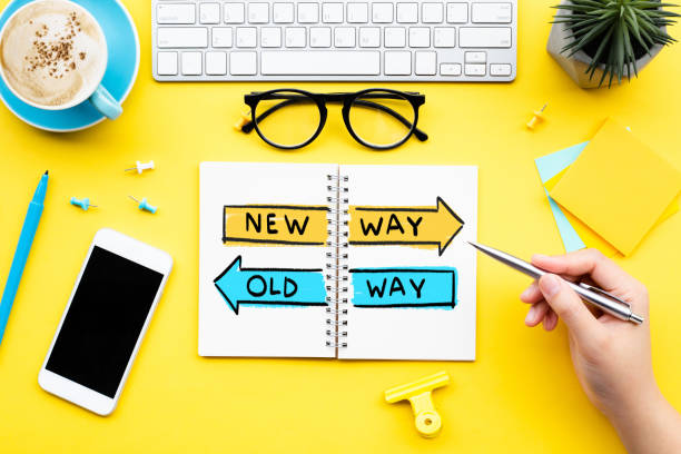 istock New way and old way direction concepts.planning and analysis of work 1282148925