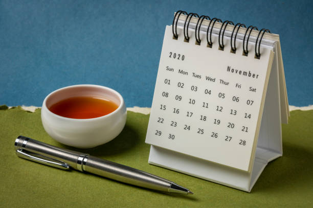 istock November 2020 - spiral desktop calendar 1282151870