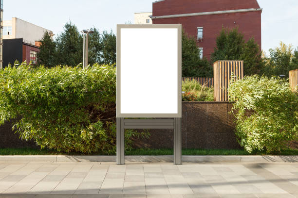 istock Advertising billboard stand mock up on the street. 1282153774