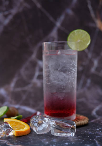 istock summer drink with lemonade isolated on table background and alcoholic cocktail 1282153875
