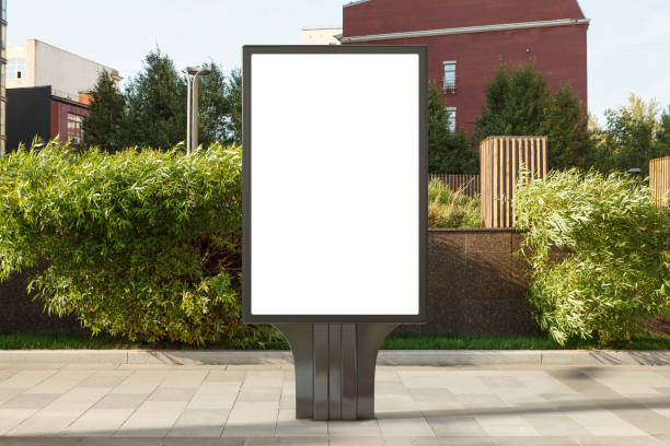 istock Advertising billboard stand mock up on the street. 1282153955