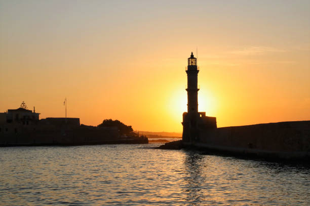 istock Venetian Lighthouse at Chania - Crete, Greece 1282154563