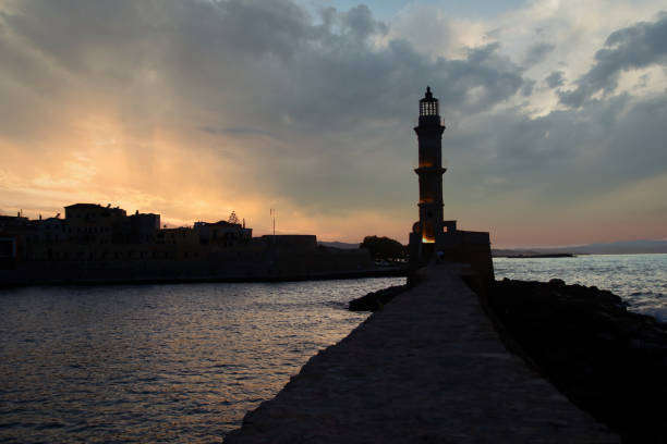 istock Venetian Lighthouse at Chania - Crete, Greece 1282154752