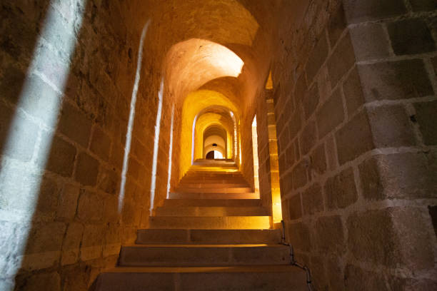istock Stairs of monastery mont saint michel 1282156468
