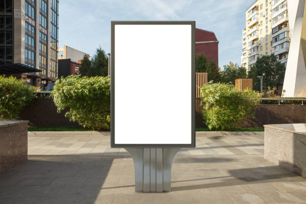 istock Advertising billboard stand mock up on the street. 1282156504