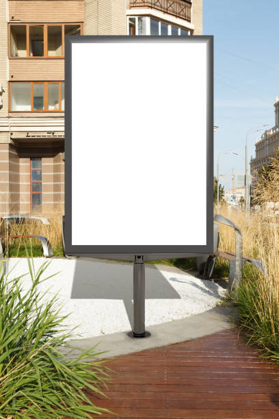 istock Advertising billboard stand mock up on the street. 1282156869