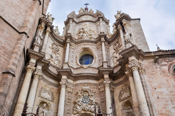 istock Valencia cathedral facade in Spain 1282160687