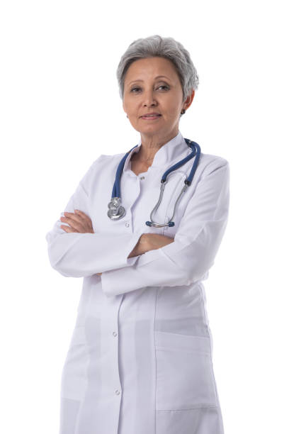 istock Female doctor isolated on white 1282164135