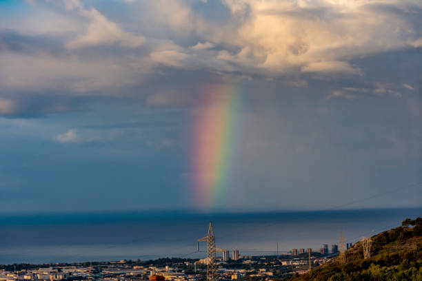 The best big vertical rainbow from hill\nladscape