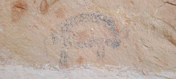 istock Bison Rock Art at Arch Canyon Ruins, Bears Ears, Utah 1282167004