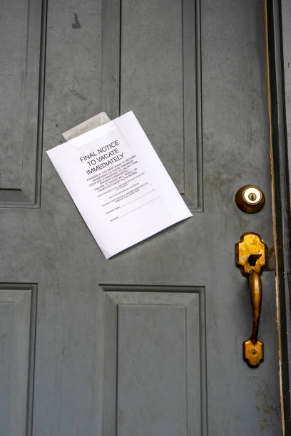 istock Eviction Final Notice to Vacate Immediately on House Door 1282167753