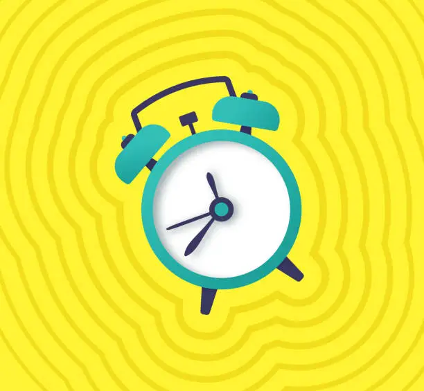 Vector illustration of Ringing Alarm Clock