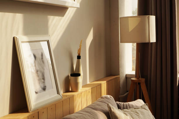 istock Room in scandinavian style at home, sunny day 1282169125