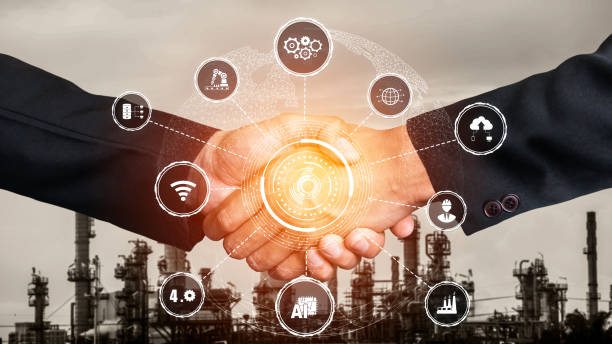 istock Industry 4.0 technology concept - Smart factory for fourth industrial revolution 1282172647