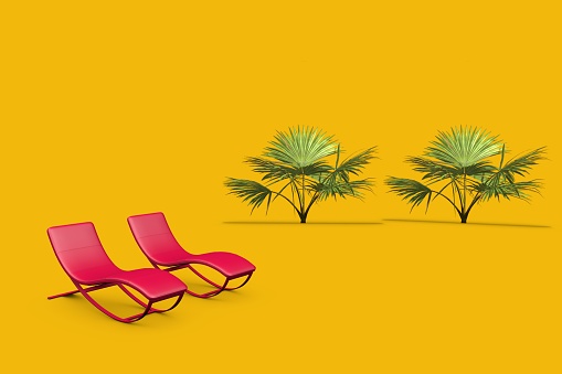 Summer, Travel and Holiday Concept On Yellow Background, outdoor concept