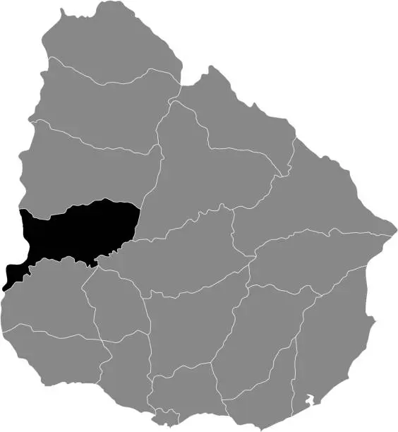 Vector illustration of Location Map of Río Negro Department