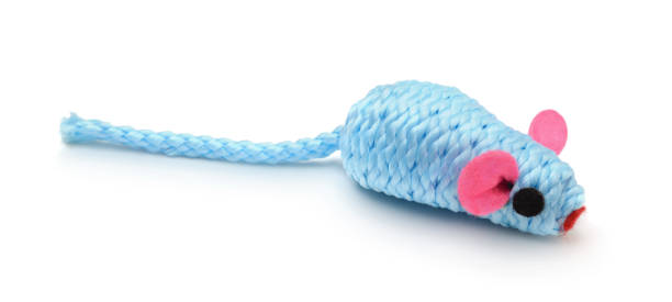 istock Toy mouse for cats isolated on white. 1282180903