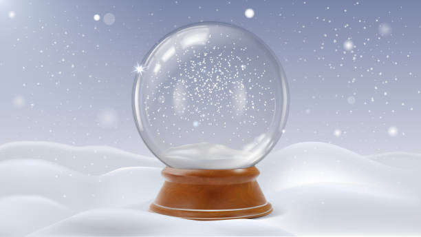 illustrations, cliparts, dessins animés et icônes de réaliste détaillé 3d verre noël snowglobe. vecteur - snow globe christmas snow winter