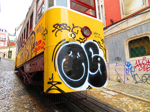 One of the famous activities in Lisbon is to travel on one of their famous funiculars. These are famous attractions that look like regular trams- Summer of 2018