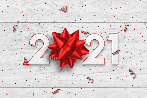 Figures 2021, Happy New Year. Elegant design. Luxury Typography for 2021 Christmas Celebration Poster Design. 3D illustration