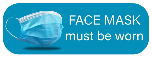 istock Face must be worn warning message face mask isolated on white 1282185819