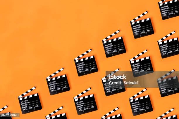 Clapperboard Stock Photo - Download Image Now - Film Slate, Movie, Illustration
