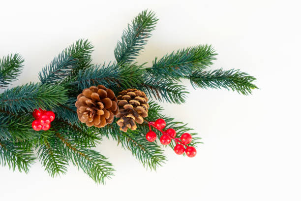 istock Christmas garland on white 1282188836