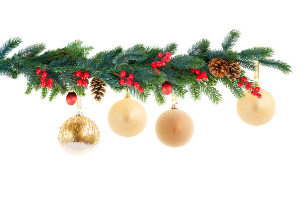 istock Christmas garland on white 1282188859