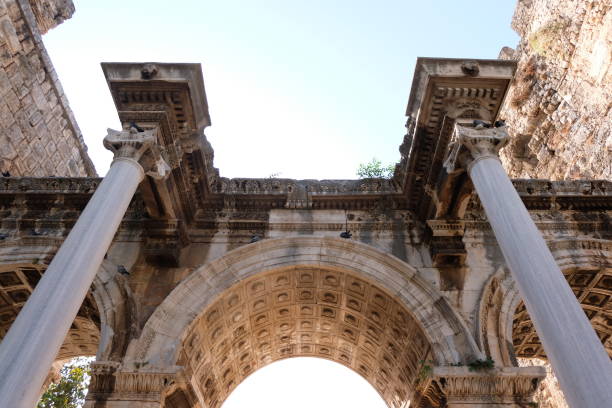 istock Historic Antalya Hadrian's Gate and columns 1282191745