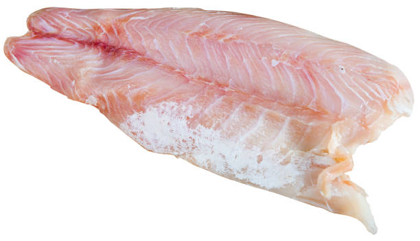 istock Raw seafood, fresh perch fillet on white 1282191872