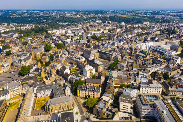 Photo of Aerial view of french city Saint-Brieuc