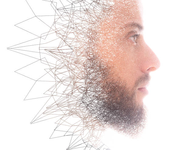 istock Portrait combined with a digital illustration 1282192377