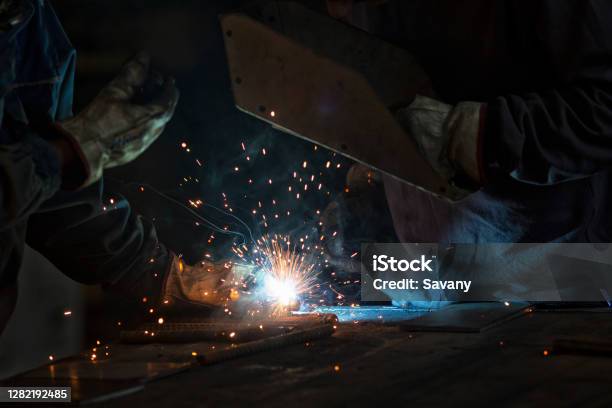 Gas Welding Stock Photo - Download Image Now - Tungsten - Metal, Adult, Adults Only